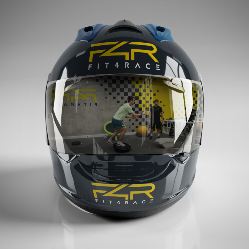 Racing helmet at the F4R center